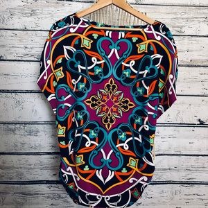 Nicole by Nicole Miller loose fitting, bright top